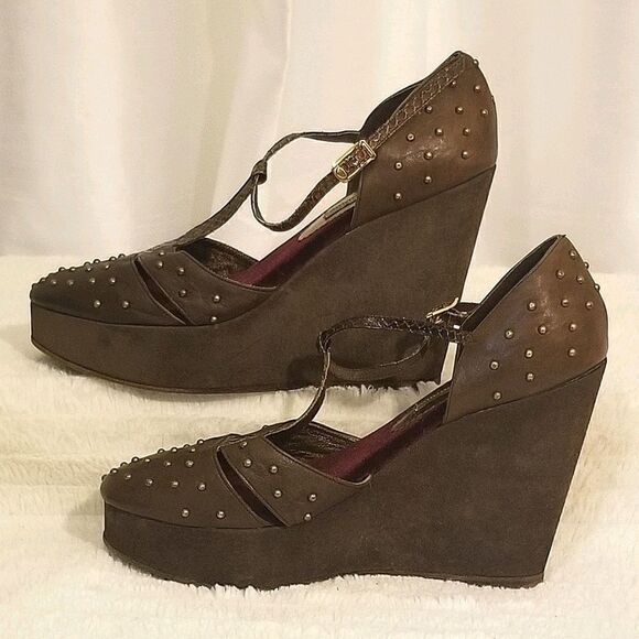 Cydney Mandel Leather Wedges (size 9) - Picture 5 of 10